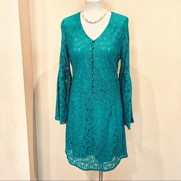 Nanette Lepore | Dresses | Womens Nanette Nanette Lepore Green Lace Dress |  Poshmark